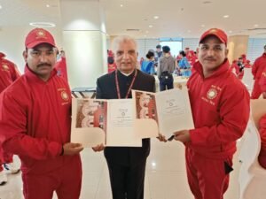 दलवीर एवं सुशील ने आयोजित रिपब्लिक डे सेलिब्रेशन कार्यक्रम में देशभर से आए आपदा मित्र स्वयंसेवकों के साथ सहभागिता की