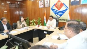 मुख्य सचिव की अध्यक्षता में एशियन डेवलपमेंट बैंक और उत्तराखण्ड सरकार के निर्माण सम्बन्धी विभागों के मध्य बैठक आयोजित