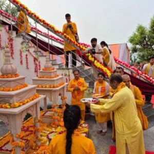 डॉ चिन्मय पण्ड्या ने कटरा के धनौरी में की मां गायत्री की प्राण प्रतिष्ठा