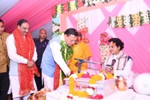सूबे के मुख्यमंत्री नगाण गांव में आयोजित श्रीमद्भागवत कथा में हुए शामिल