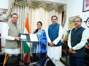 सीएम धामी से सुश्री सपना राणा ने की मुलाकात