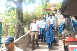 मंदिरों के पैदल मार्गों एवं फुटपाथों के विकास कार्यों का मेलाधिकारी सोनिका ने किया निरीक्षण