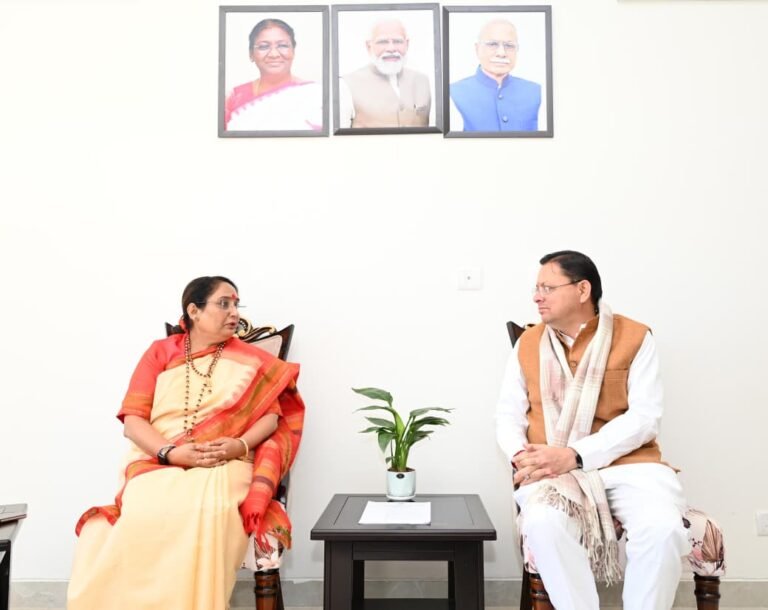 सीएम धामी ने विधानसभा गैरसैंण में विस अध्यक्ष श्रीमती ऋतु से की शिष्टाचार भेंट